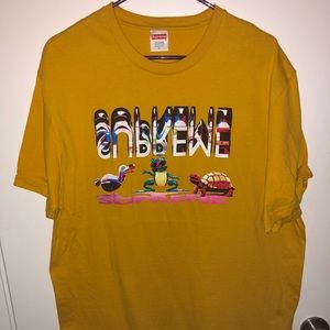 SS17 supreme friends Tee Mustard